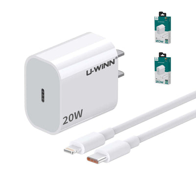 2Pzs Charger Tipc C Linghtning Quick Charge 20w 1M - My Store