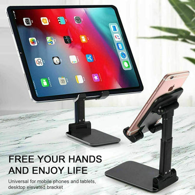 Cell Phone Stand Tablet Mount Fordable Desktop Holder Cradle Dock Mobile Phone Phone Holder Stand, Desktop Cell Phone Holder For IPad Tablet Desk Holder - My Store