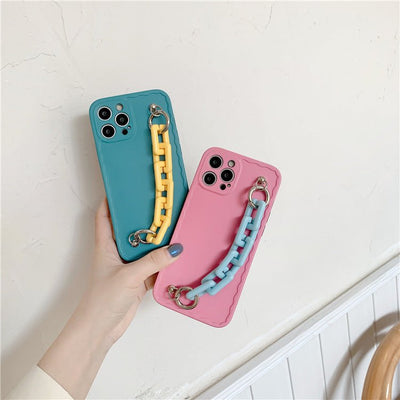 Compatible with Apple, IPhone 11 Pro Max Case, Candy Colors Chain Protector for iPhone 12 Pro Max XS Max X XR 8 7 Plus - My Store