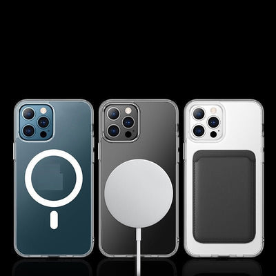 Full Transparent Back Cover Magnetic Phone Case - My Store