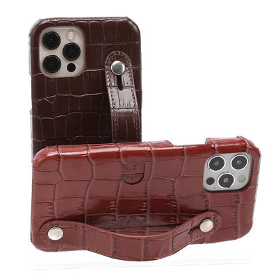 Leather Wrist Strap Card Holder Phone Case Cover - My Store