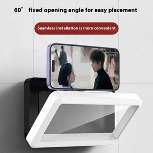 Wall - mounted Mobile Phone Bracket Kitchen Bathroom Waterproof Anti - fog Mobile Phone Box - My Store
